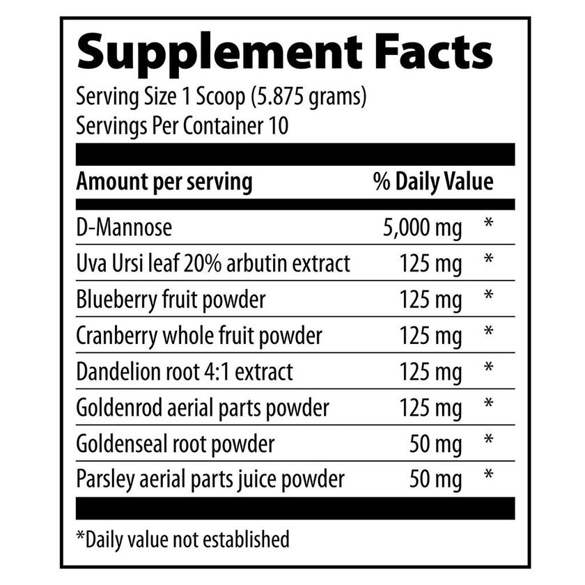 Vibrant Health U.T. Vibrance Powder with D-Mannose for Urinary Health, 58.75g