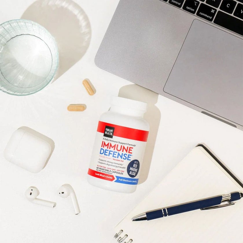 Vibrant Health Immune Defense Capsules with Red Marine Algae, Pack of 60's