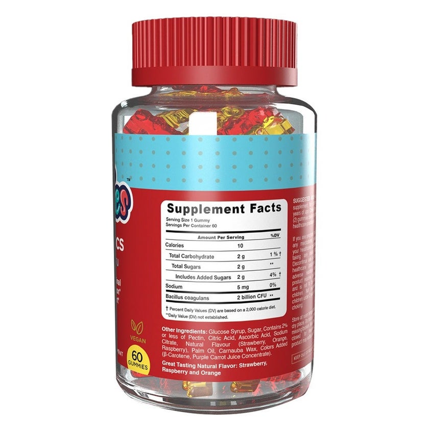 Dr. Gummies Kids Probiotic Gummies With 2 Billion CFU For Digestive Support, Pack of 60’s