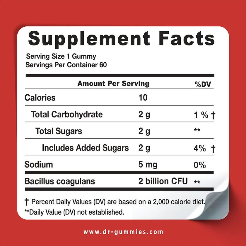 Dr. Gummies Kids Probiotic Gummies With 2 Billion CFU For Digestive Support, Pack of 60’s