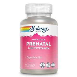 Solaray Once Daily Prenatal Multivitamin Veg Capsules With DHA & Iron, Pack of 90's