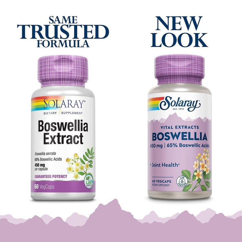 Solaray Boswellia Resin Extract 450mg Vegetarian Capsules For Joint Health, Pack of 60's