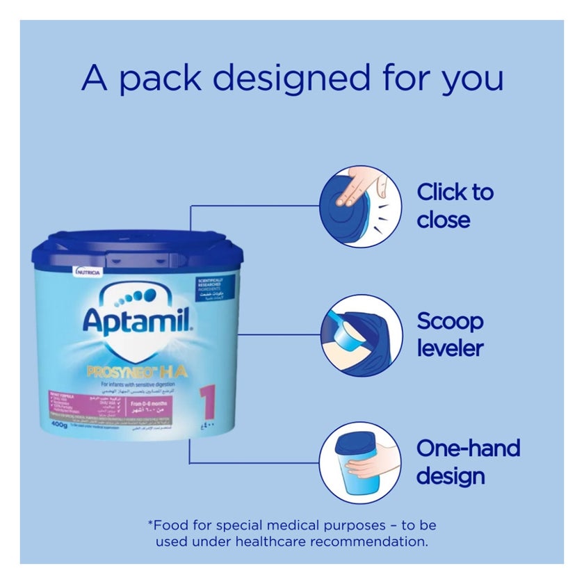 Aptamil Prosyneo HA Hypoallergenic Stage 1 Baby Milk Formula For 0 To 6 Months 400g