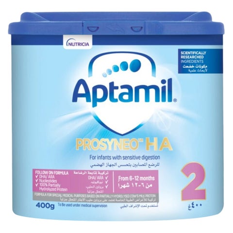Aptamil Prosyneo HA Hypoallergenic Stage 2 Infant Milk Formula For 6 To 12 Months 400g