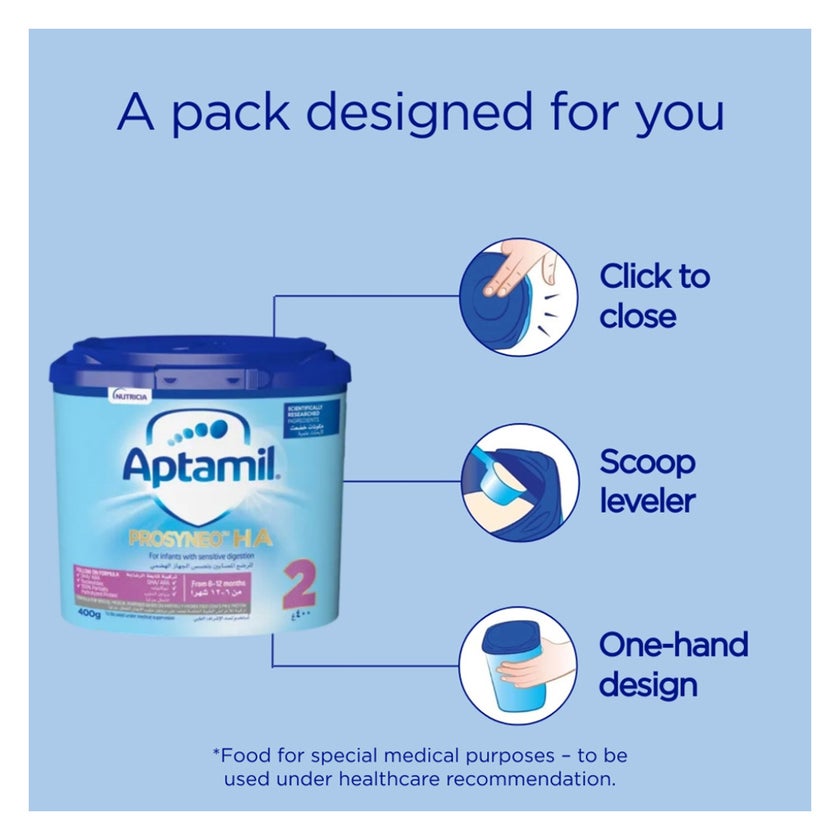 Aptamil Prosyneo HA Hypoallergenic Stage 2 Infant Milk Formula For 6 To 12 Months 400g