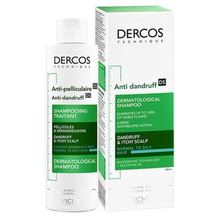 Vichy Dercos Anti-Dandruff Shampoo With Selenium DS And Salicylic Acid For Itchy Scalp And Normal To Oily Hair 390ml