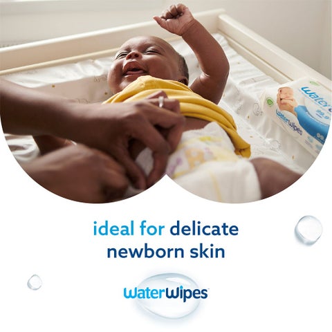 WaterWipes Original Plastic Free Baby Wipes, 12 Packs Each of 60 Unscented Wet Wipes