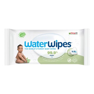 WaterWipes Plastic Free Textured Clean Toddler & Baby Wipes, Pack of 60 Unscented Wet Wipes
