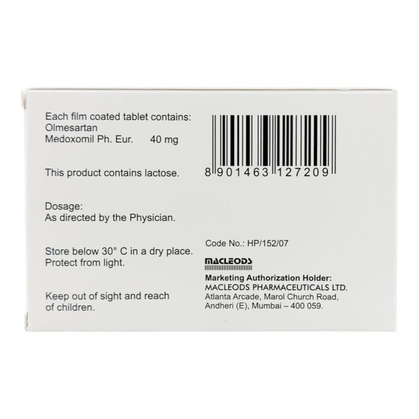 Olmac 40mg Tablets, Pack of 28's