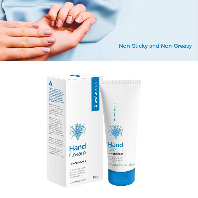 Avalon Care Lemongrass Moisturizing Hand Cream For Dry Hands 50ml 
