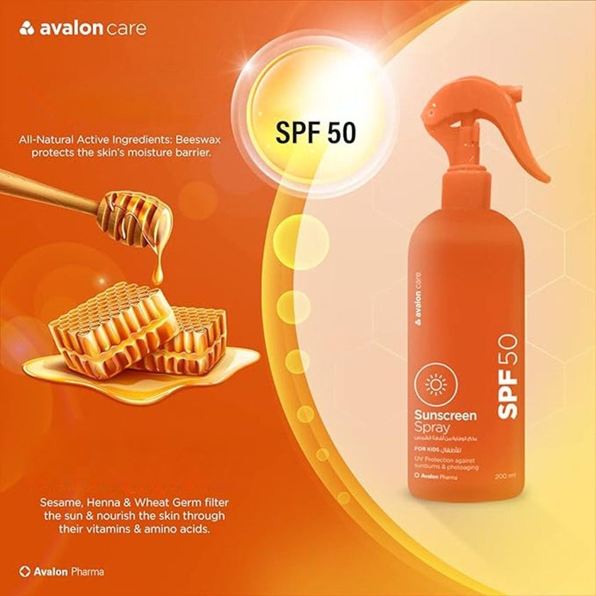 Avalon Care Kids Sunscreen Spray SPF50 200ml