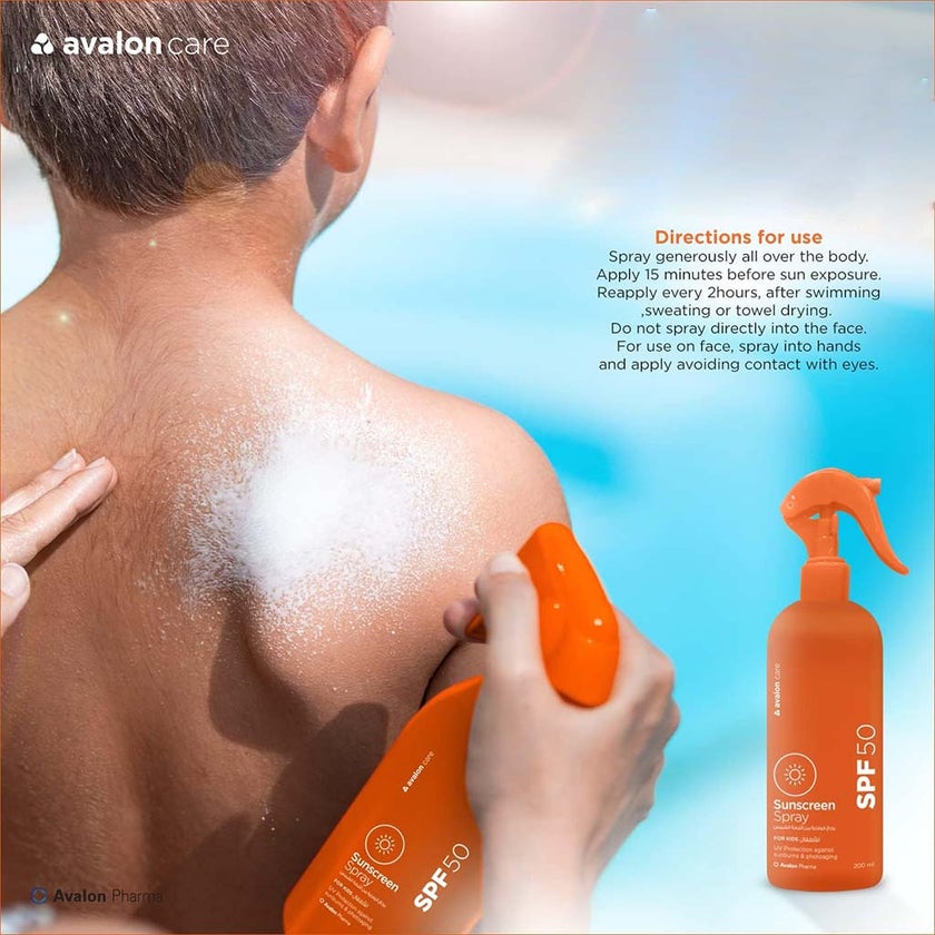 Avalon Care Kids Sunscreen Spray SPF50 200ml