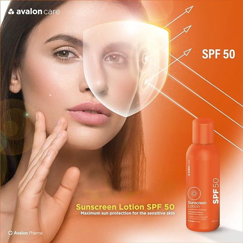 Avalon Care SPF 50 Sunscreen Lotion 200ml