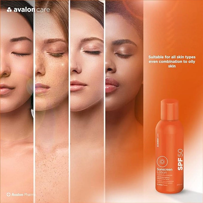 Avalon Care SPF 50 Sunscreen Lotion 200ml