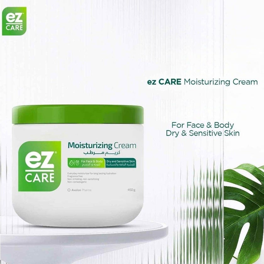 Avalon Ez Care Moisturizing Cream, Face & Body Moisturizer For Dry & Sensitive Skin 450g