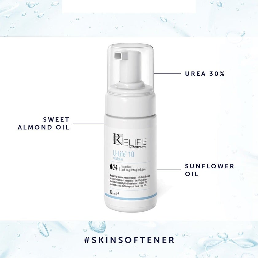 Relife U-Life 10 Moisturizing & Smoothing Ecofoam With 10% Urea For Dry & Flaky Scalp 100ml 