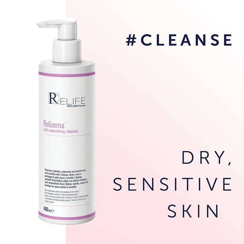 Relife Relizema Lipid-Replenishing Cleanser For Dry & Sensitive Skin 400ml 