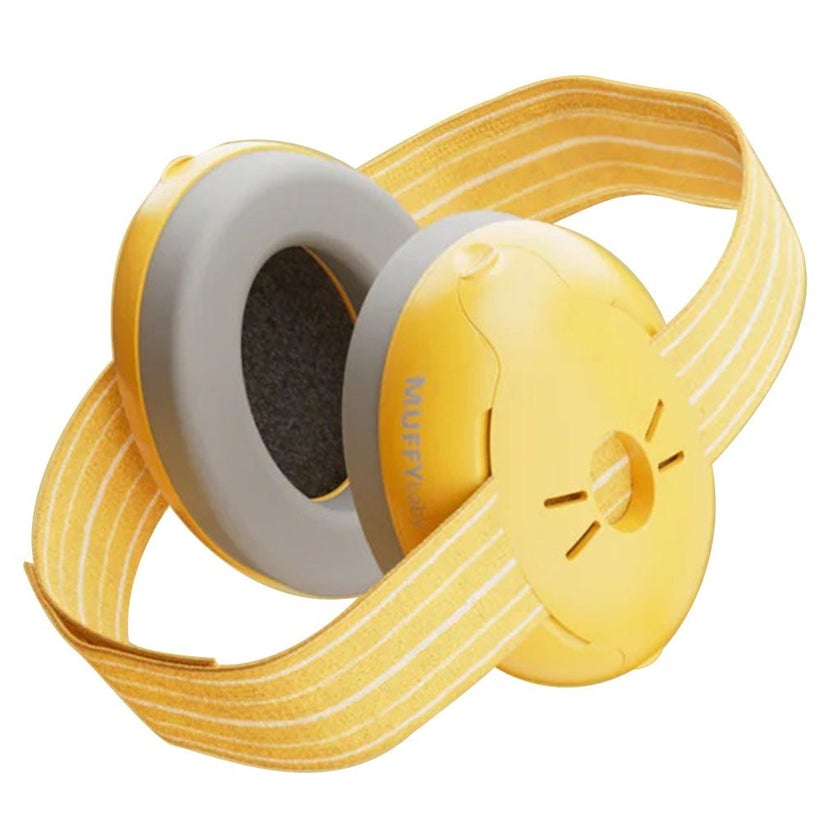 Alpine Muffy Baby Classic Earmuffs For Hearing Protection From 0- 3 Years Old- Yellow Color 
