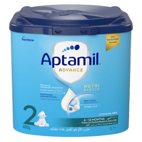 Aptamil Advance Stage 2 Palm Oil Free Infant Milk Formula For 6 To 12 Months 400g 