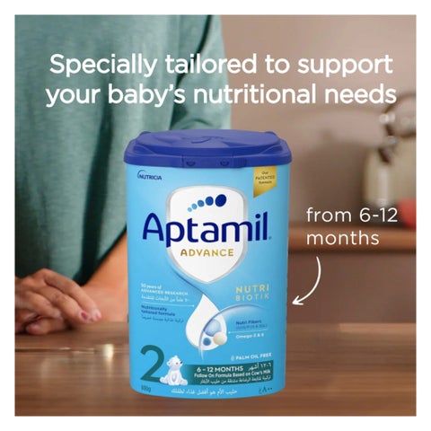 Aptamil Advance Stage 2 Palm Oil Free Infant Milk Formula For 6 To 12 Months 800g 