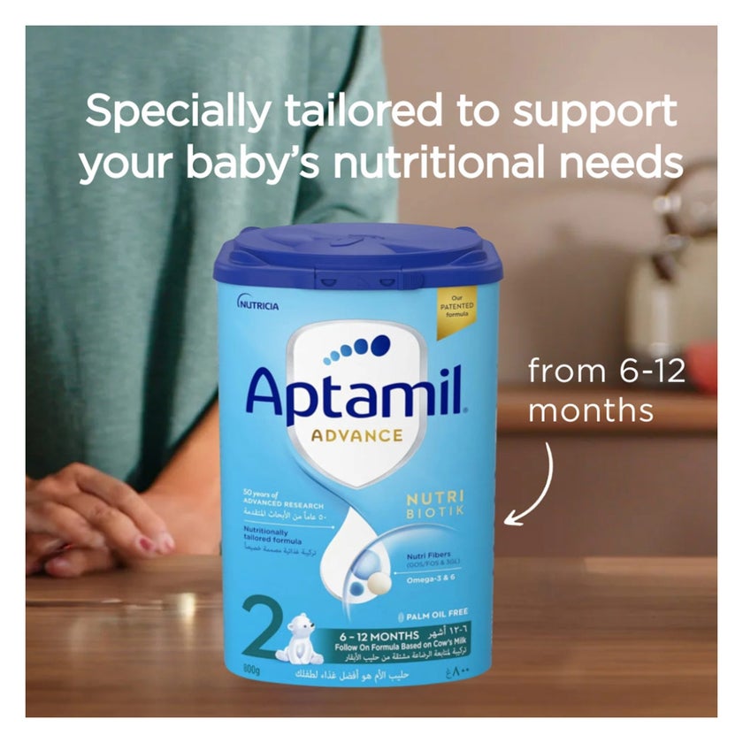 Aptamil Advance Stage 2 Palm Oil Free Infant Milk Formula For 6 To 12 Months 800g 