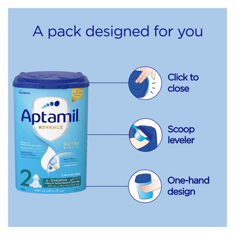 Aptamil Advance Stage 2 Palm Oil Free Infant Milk Formula For 6 To 12 Months 800g 