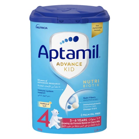 Aptamil Advance Stage 4 Palm Oil Free Growing Up Kids Milk Formula For 3 To 6 Years 800g