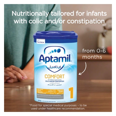 Aptamil Comfort Stage 1 Baby Milk Formula For 0 To 6 Months With Colic & Constipation 800g