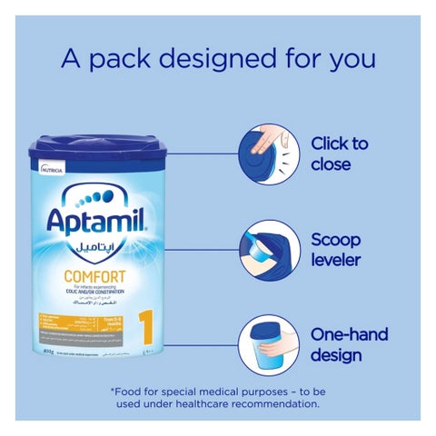 Aptamil Comfort Stage 1 Baby Milk Formula For 0 To 6 Months With Colic & Constipation 800g