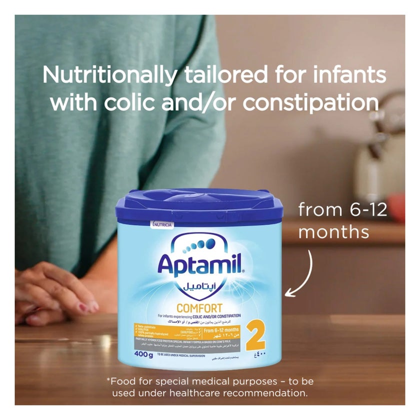 Aptamil Comfort Stage 2 Infant Milk Formula For 6 To 12 Months With Colic & Constipation 400g