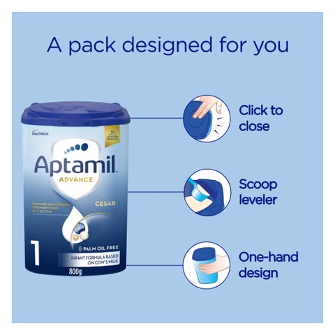 Aptamil Care Stage 1 Palm Oil Free C-Section Born Baby Milk Formula For 0 To 6 Months 800g 