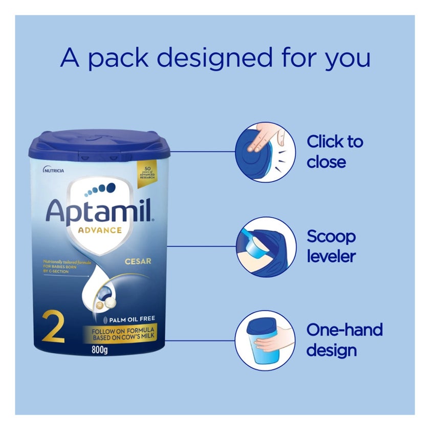 Aptamil Care Stage 1 Palm Oil Free C-Section Born Infant Milk Formula For 6 To 12 Months 800g 