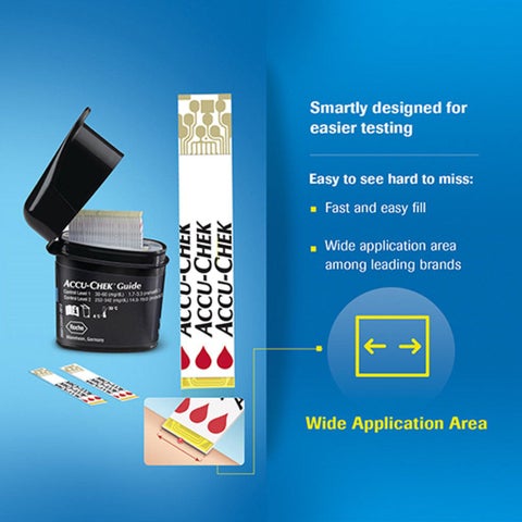 Accu-Chek Guide Blood Sugar Test 50 Strips + Accu-Chek 100 Lancets