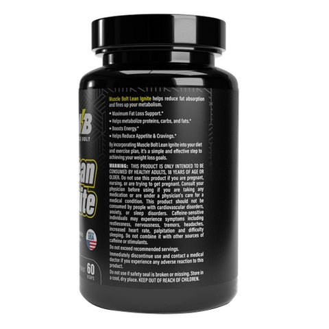 Muscle Bolt Lean Ignite Thermogenic Fat Burner Vegetarian Capsules, Pack of 60’s