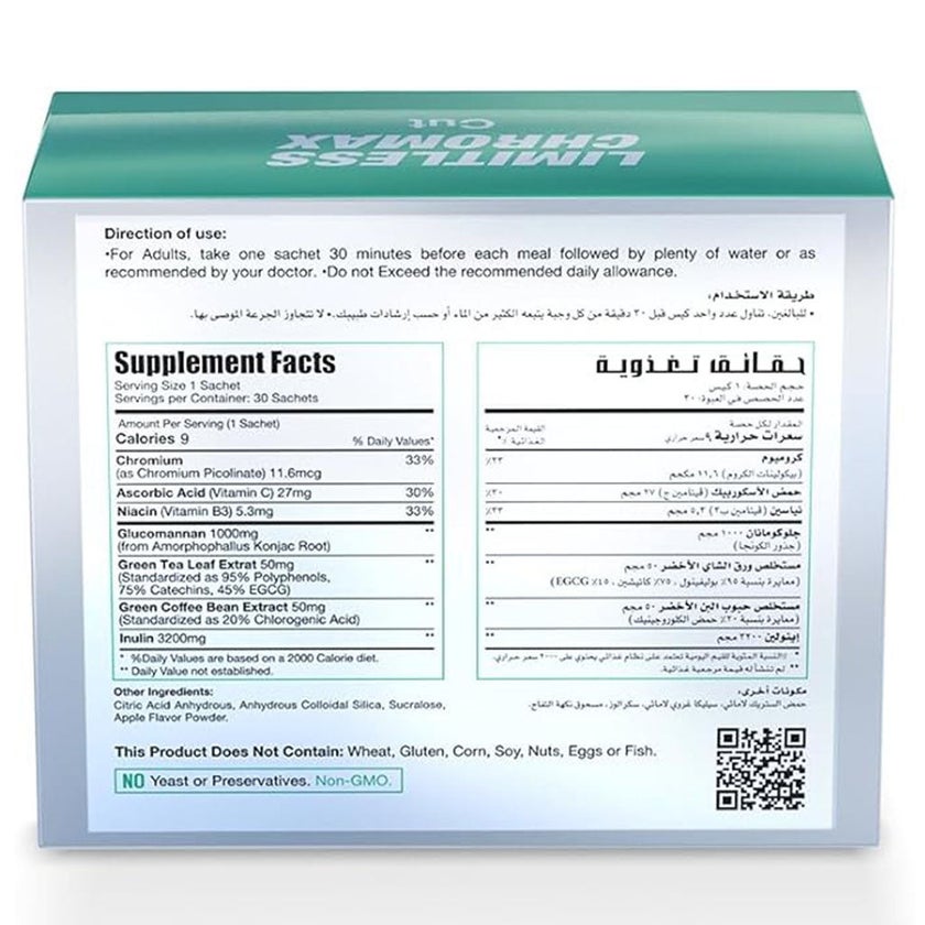 Eva Pharma Limitless Chromax Cut Sachets, Pack of 30's