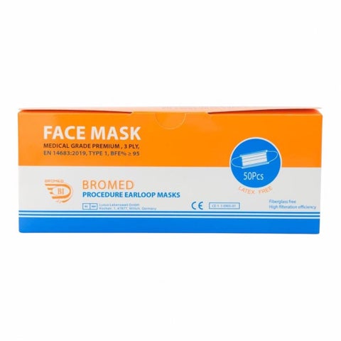 Bromed Disposable Face Mask - 50 Masks