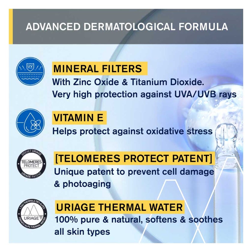 Uriage Bariesun SPF 50+ Mineral Sun Cream, Intolerant Skin - 100ml