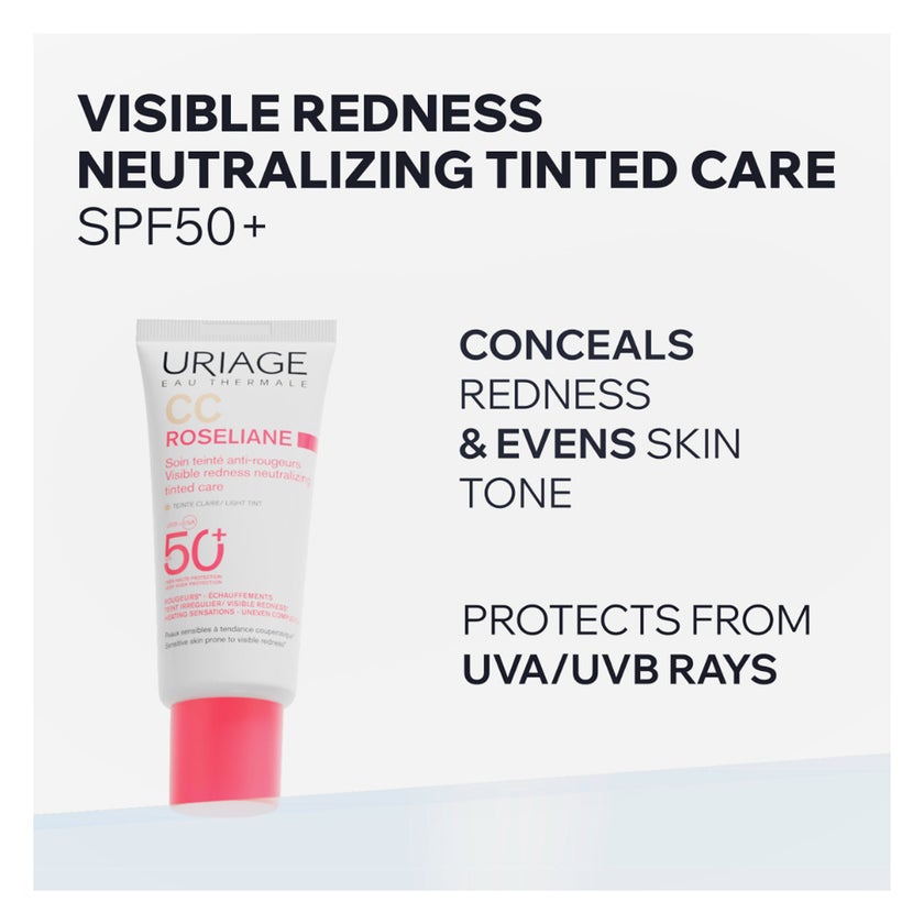 Uriage Roseliane SPF 50+ CC Cream, Light Tint - 40ml