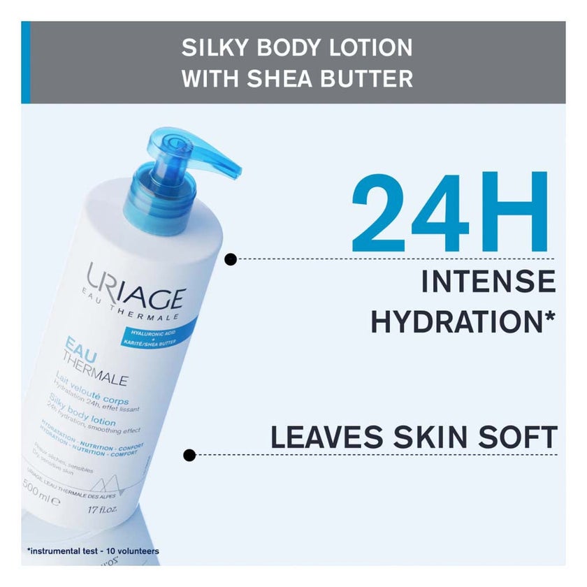 Uriage Eau Thermale Silky Body Lotion For Dry & Sensitive Skin 500ml