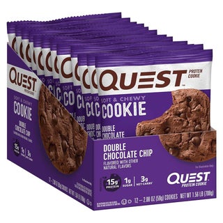 Quest Nutrition Double Chocolate Chip Soft & Chewy Protein Cookie 59g, Pack of 12's