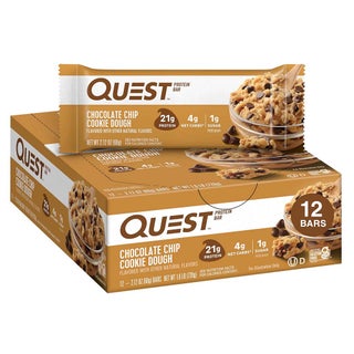 Quest Nutrition Chocolate Chip Cookie Dough Flavoured Protein Bar 50g, Pack of 12's
