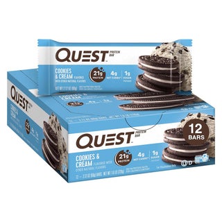 Quest Nutrition Cookies & Cream Flavoured Protein Bar 60g, Pack of 12's