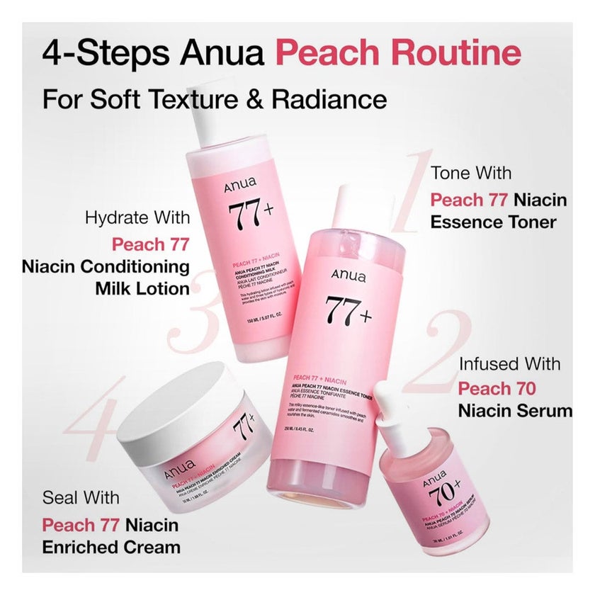 Anua Peach 70 + Niacinamide Skin Brightening Serum 30ml