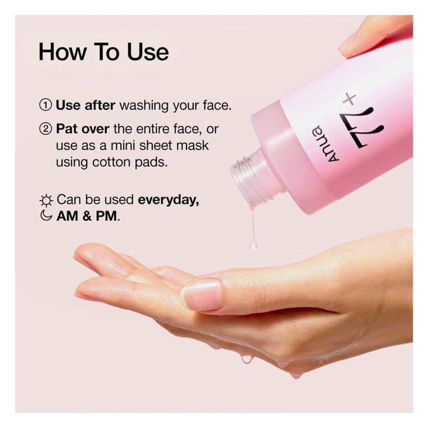 Anua Peach 77 + Niacin Essence Facial Toner 250ml 