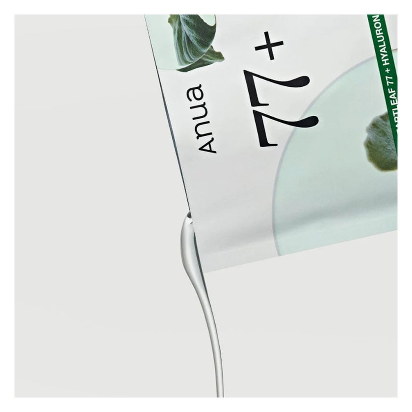Anua Heartleaf 77 + Hyaluron Soothing Face Sheet Mask 25ml, Pack of 10's