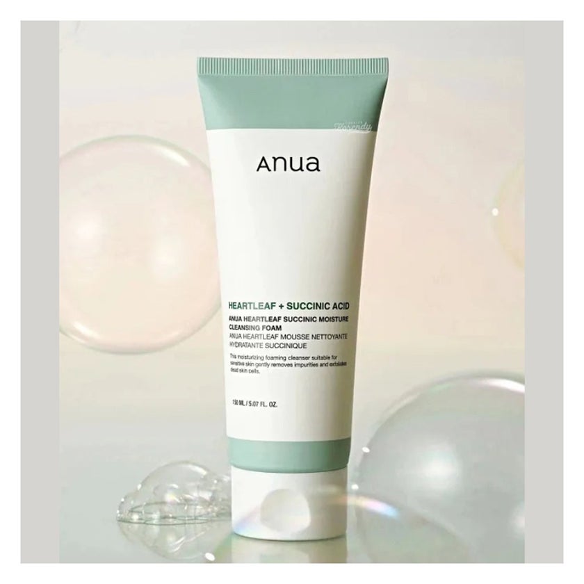 Anua Heartleaf + Succinic Acid Moisture Cleansing Foam 150ml 