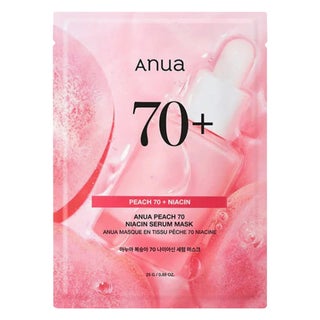 Anua Peach 70 + Niacin Skin Brightening Serum Sheet Mask 25g, Pack of 10's