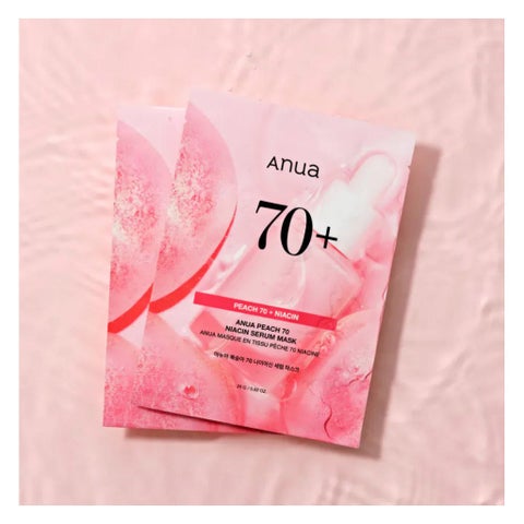 Anua Peach 70 + Niacin Skin Brightening Serum Sheet Mask 25g, Pack of 10's