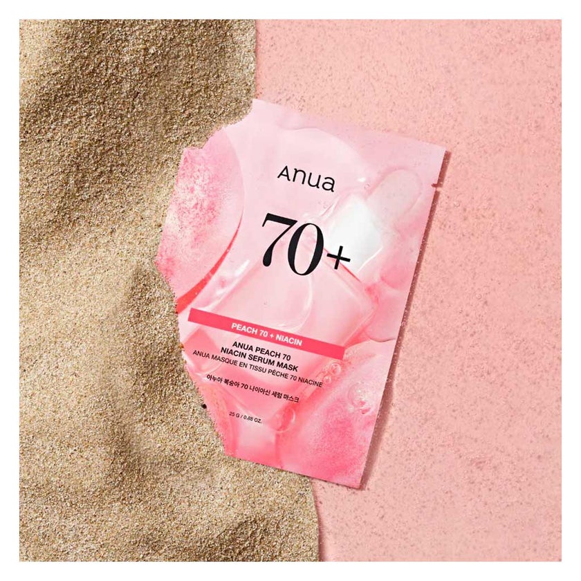 Anua Peach 70 + Niacin Skin Brightening Serum Sheet Mask 25g, Pack of 10's