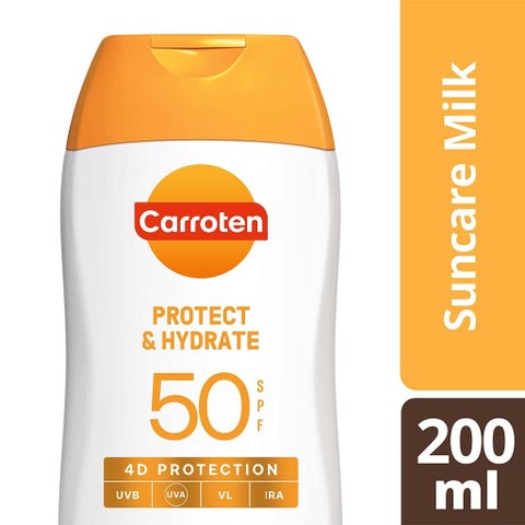 كاروتين حماية وترطيب حليب الجسم حماية من الشمس SPF50 مع حمض الهيالورونيك 200 مل